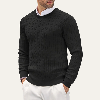 Men’s Classic Cotton Cable Knit Sweater