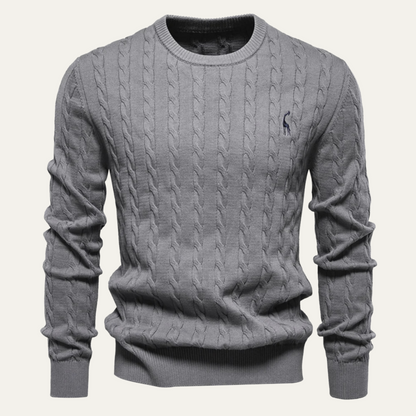 Men’s Cable-Knit Crewneck Sweater