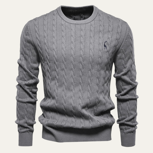 Men’s Cable-Knit Crewneck Sweater