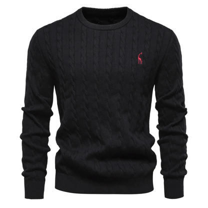 Men’s Cable-Knit Crewneck Sweater