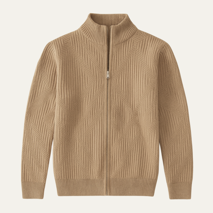 Men’s Chevron Knit Full-Zip Jacket