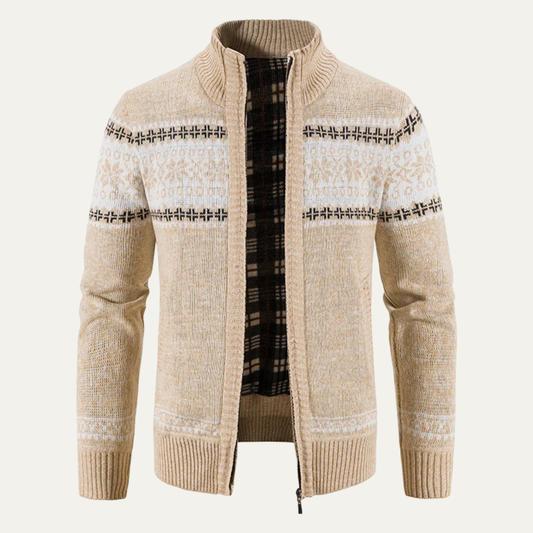 Men’s Knitted Zip Front Cardigan
