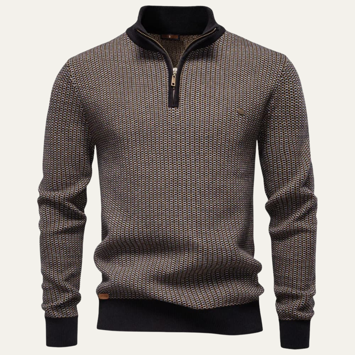 Men’s Textured Quarter Zip Sweater