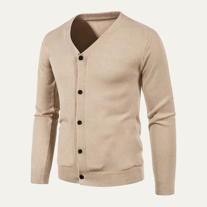 Men's Lightweight Slim Fit V-Neck Cardigan