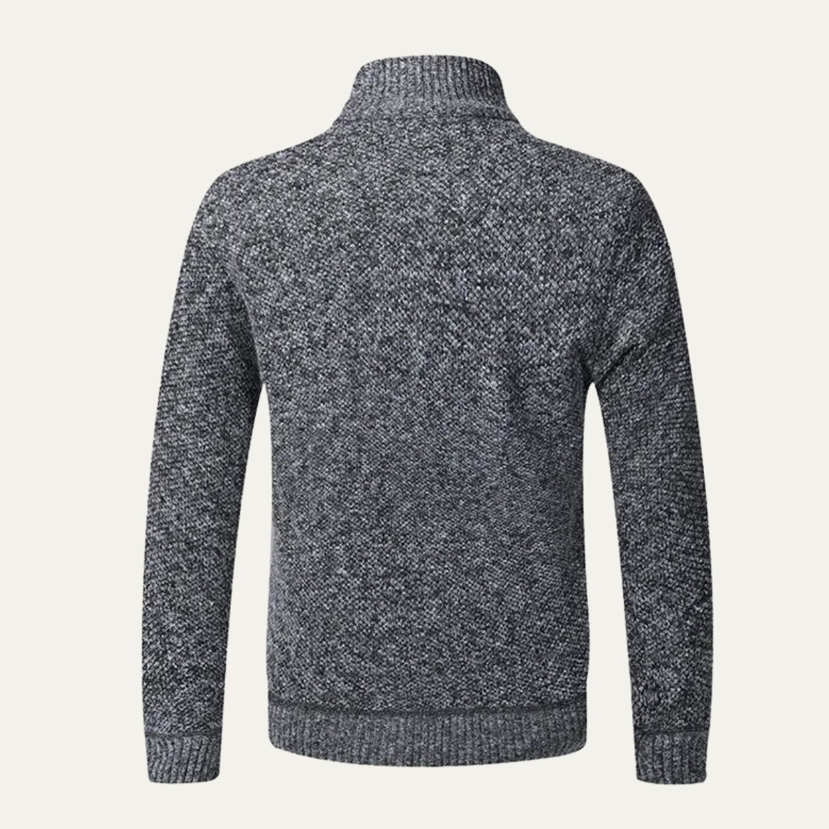Men’s Cotton Zip-Up Textured Knit Jacket