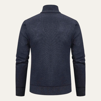 Men’s Full-Zip Diamond Knit Sweater Jacket
