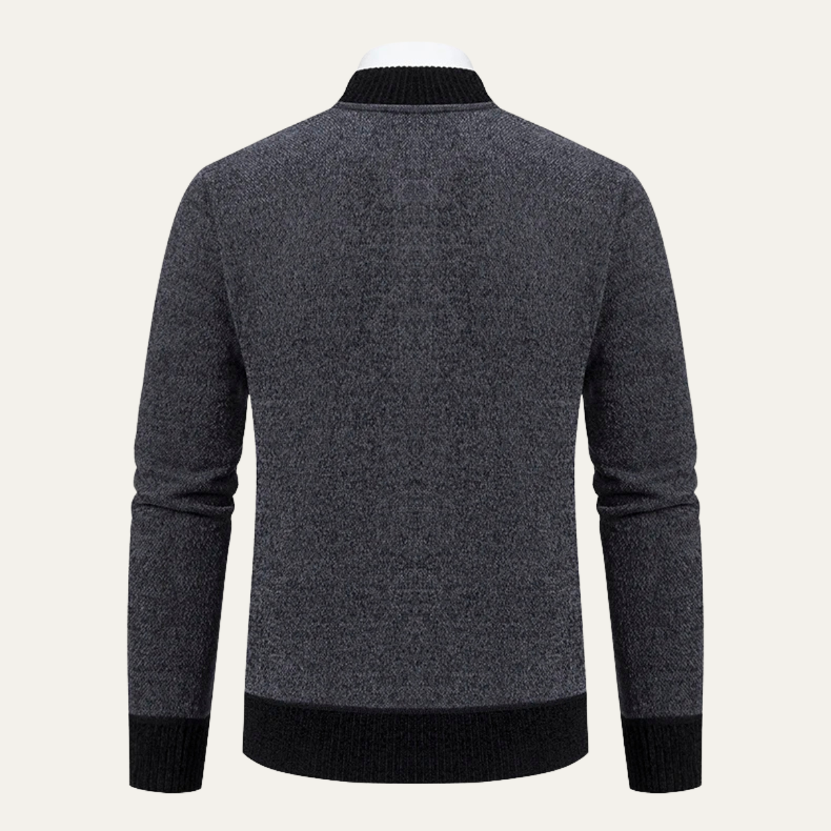 Men’s Embroidered Zip-Up Sweater