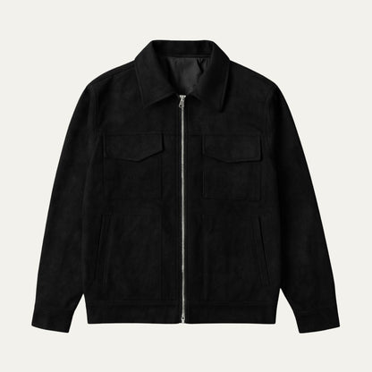 Men’s Suede Utility Trucker Jacket