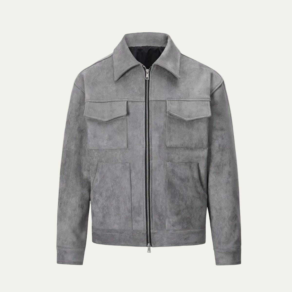 Men’s Suede Utility Trucker Jacket