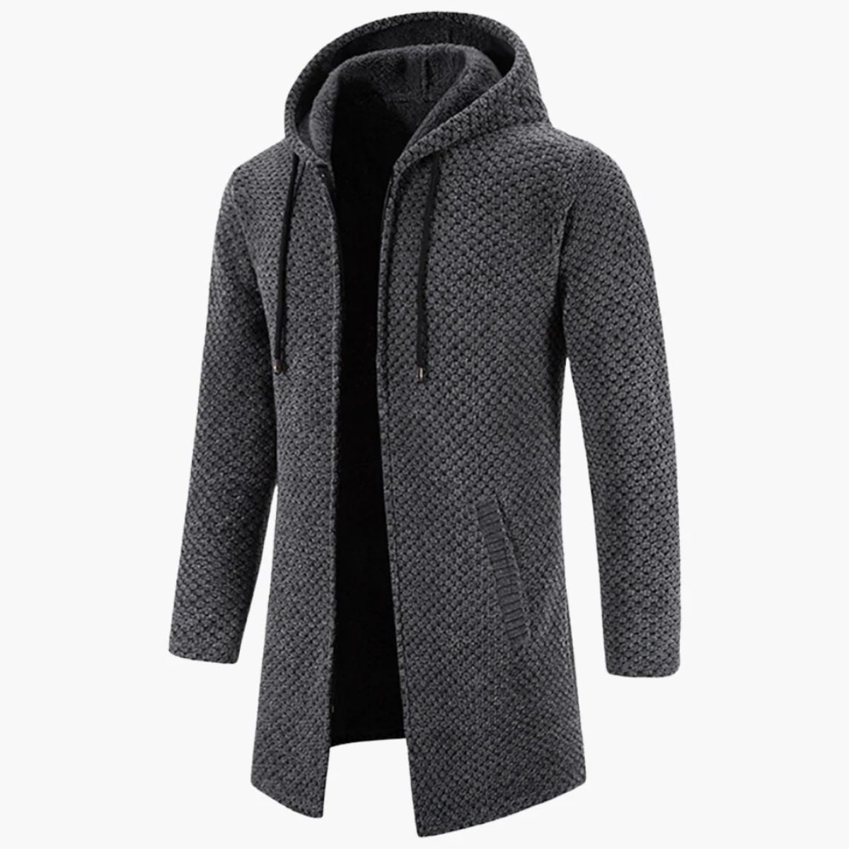 Men’s Long-Line Hooded Cardigan