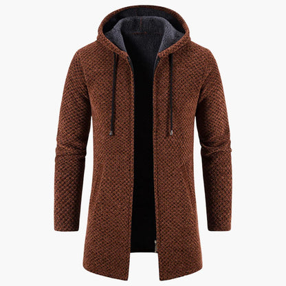 Men’s Long-Line Hooded Cardigan