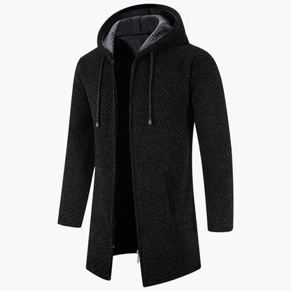 Men’s Long-Line Hooded Cardigan