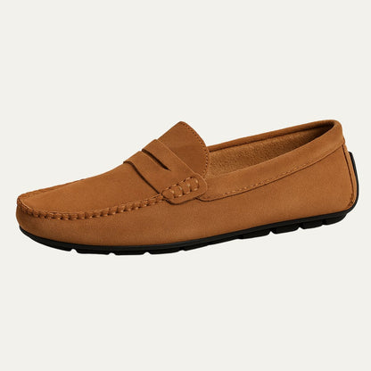 Men’s Classic Suede Penny Moccasins