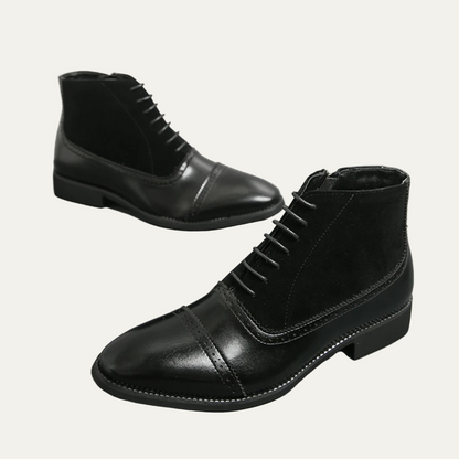 Men’s Polished Leather Ankle Boots