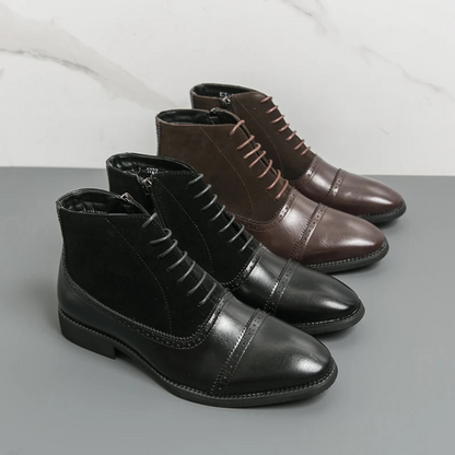 Men’s Polished Leather Ankle Boots