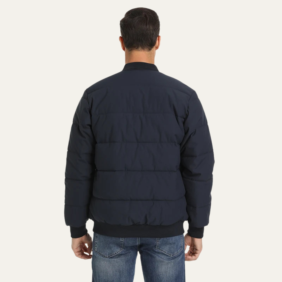 Men’s Winter Quilted Bomber Puffer Jacket