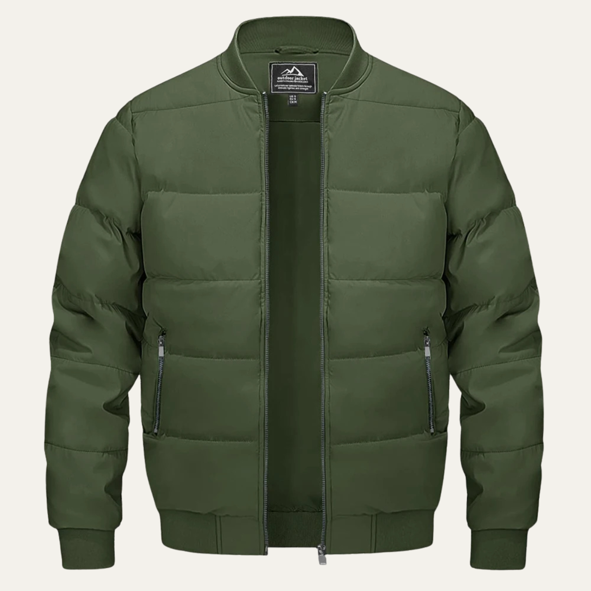 Men’s Winter Quilted Bomber Puffer Jacket