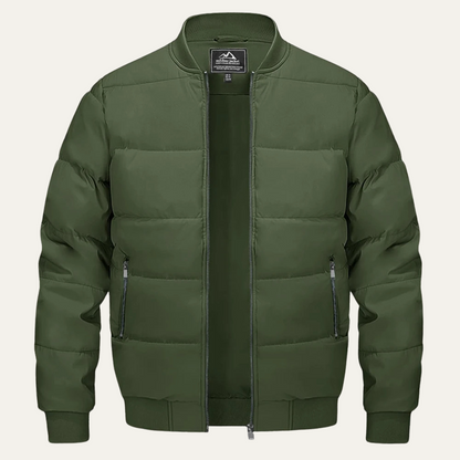 Men’s Winter Quilted Bomber Puffer Jacket