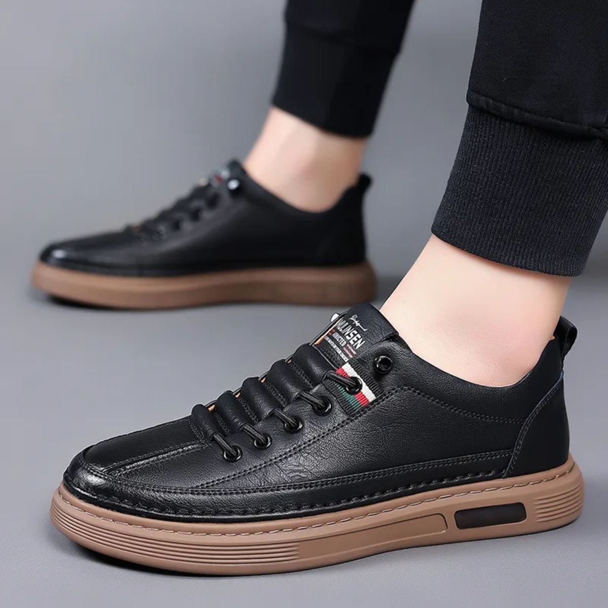 Men’s Casual Leather Low-Top Sneakers