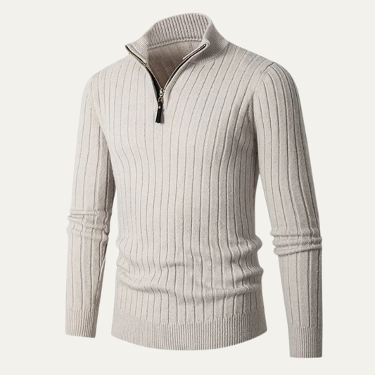 Men’s Slim-Fit Half-Zip Mock Neck Sweater