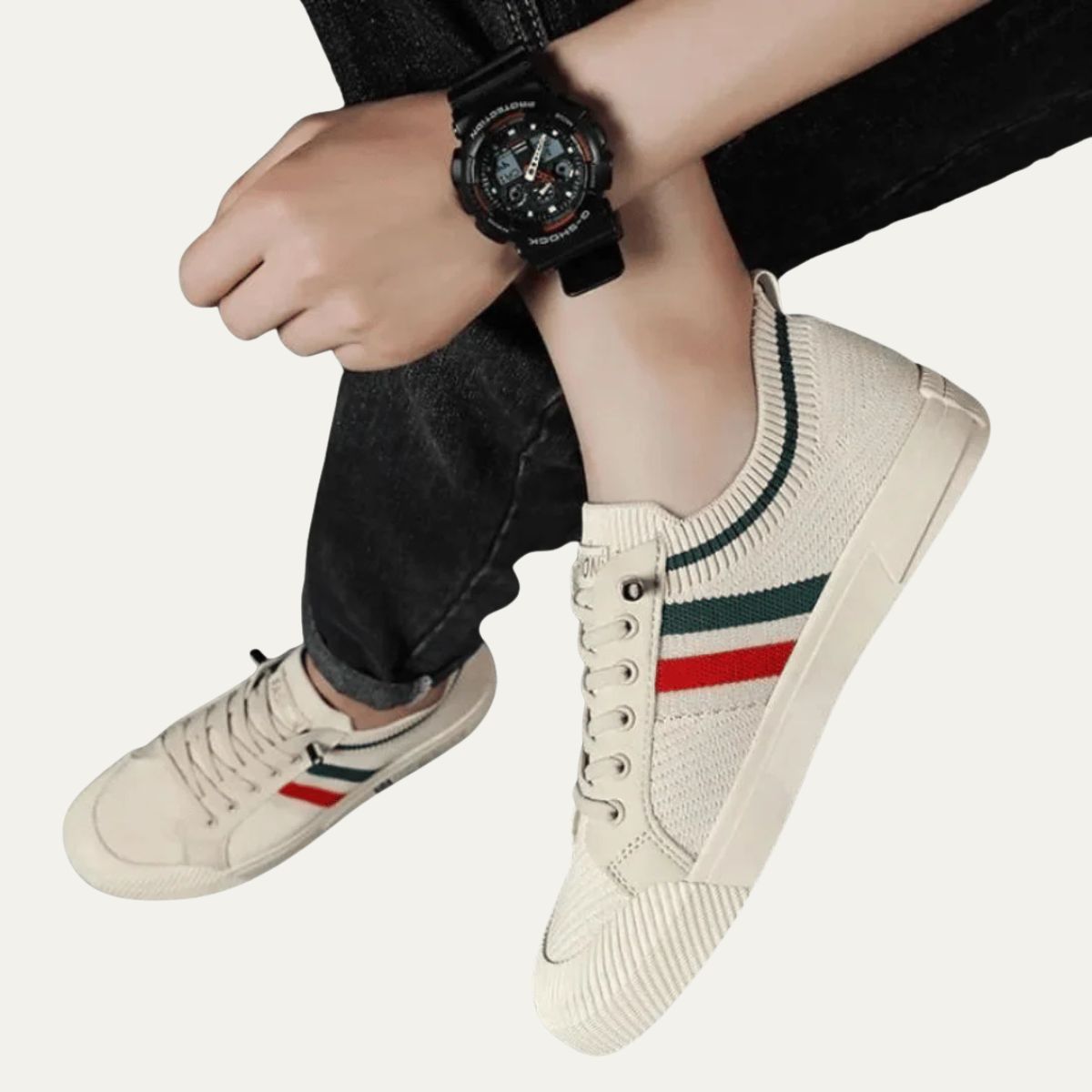 Men’s Knit Sneaker with Lace-Up Front