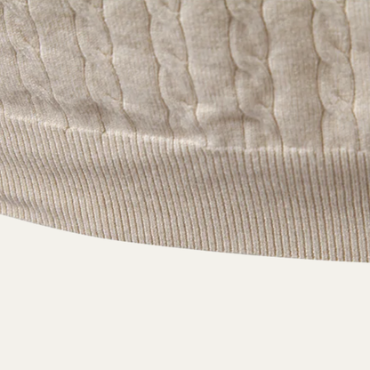 Men’s Long-Sleeved Knit Polo Sweater