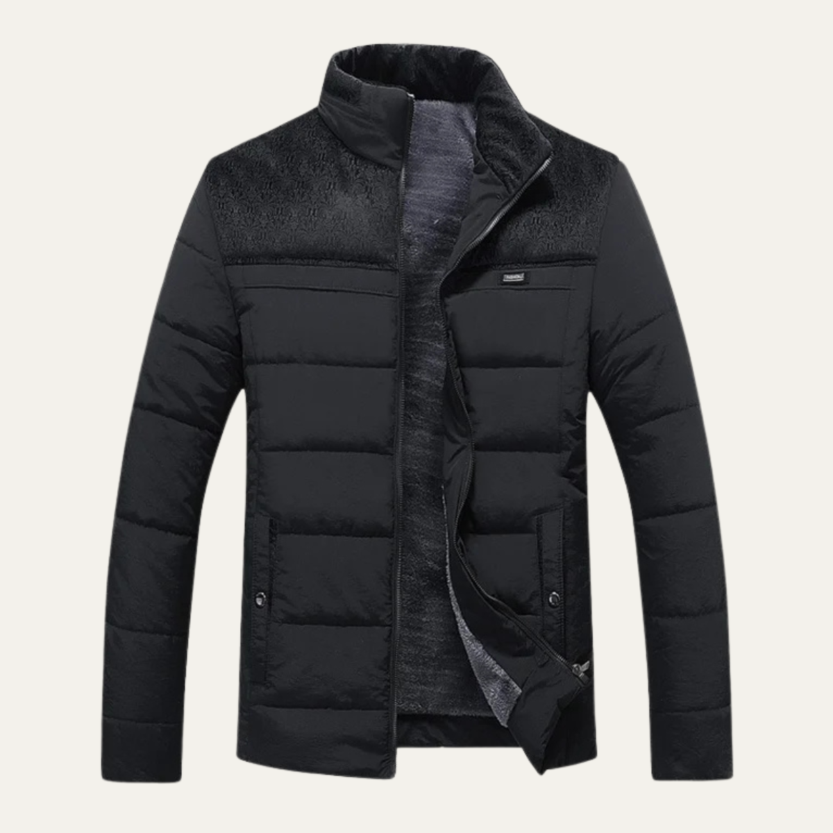 Men’s Quilted Sherpa-Lined Puffer Jacket