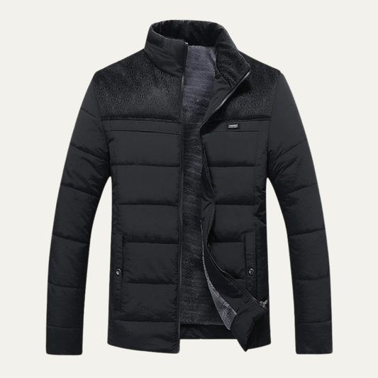 Men’s Quilted Sherpa-Lined Puffer Jacket