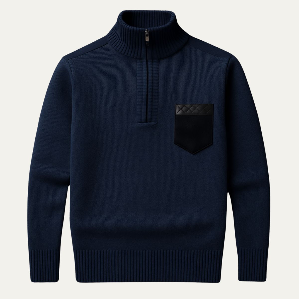 Men’s Stylish High Collar Pullover Sweater