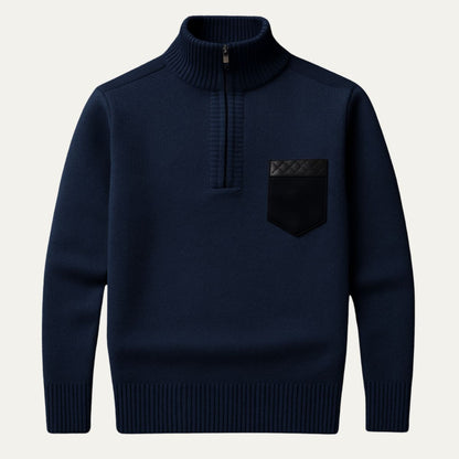 Men’s Stylish High Collar Pullover Sweater