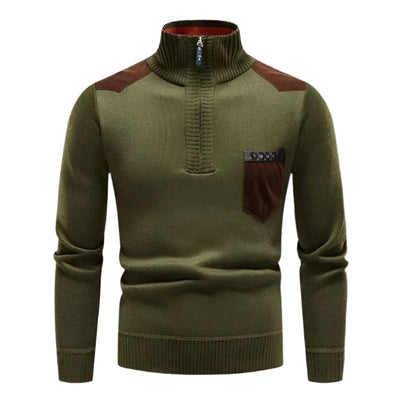 Men’s Stylish High Collar Pullover Sweater