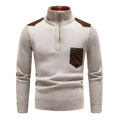 Men’s Stylish High Collar Pullover Sweater