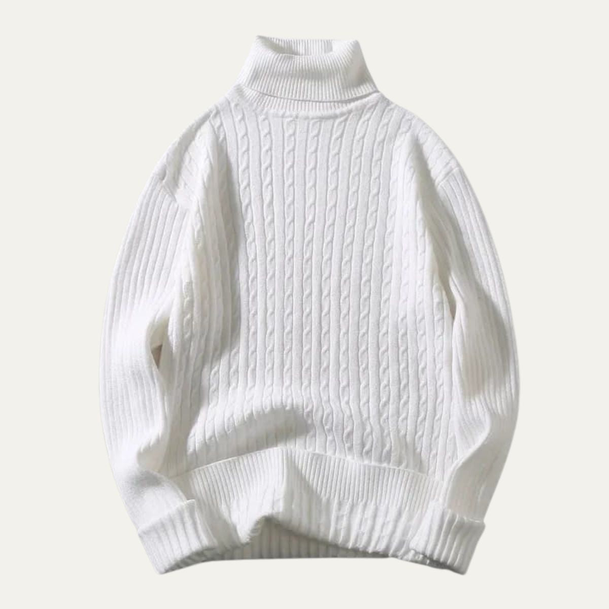 Men’s Soft Elastic Rib Turtleneck Sweater