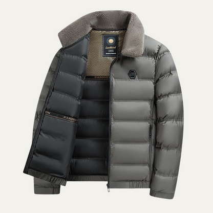 Men’s Quilted Faux-Fur Collar Puffer Jacket