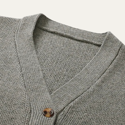Men’s Varsity-Style Knit Cardigan
