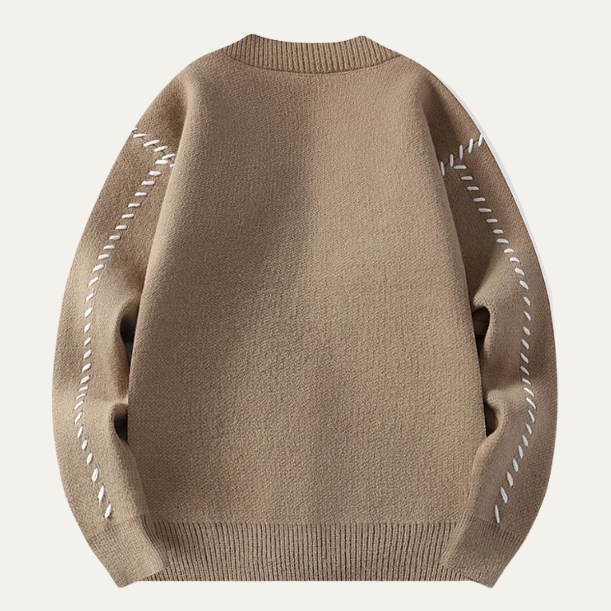 Men's V-Neck Cardigan with Black Buttons