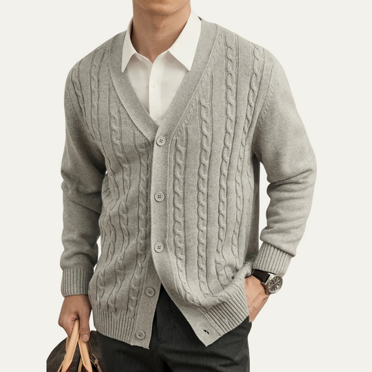 Men’s Classic Cable-Knit Cardigan