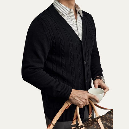 Men’s Classic Cable-Knit Cardigan