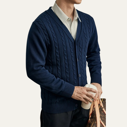 Men’s Classic Cable-Knit Cardigan