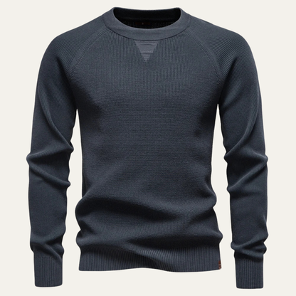 Men’s Textured Crewneck Knit Sweater
