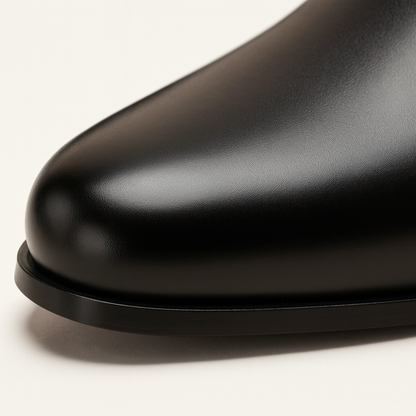 Men’s Leather Dress Slip-On Shoe with Decorative Strap