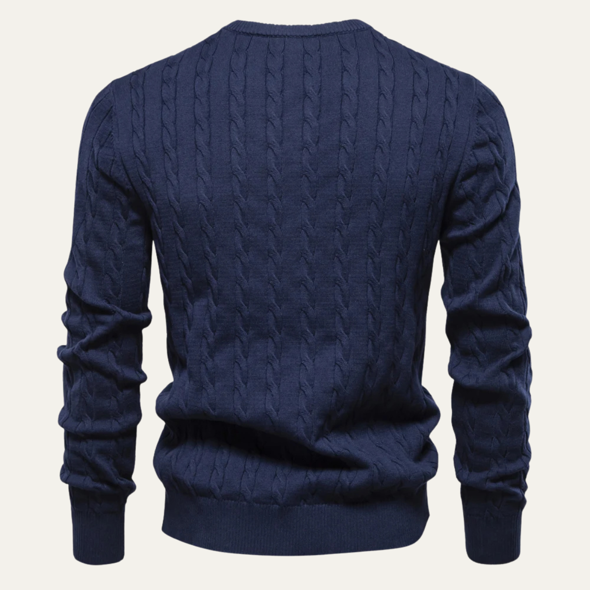 Men’s Trendy Cable-Knit Crewneck Sweater