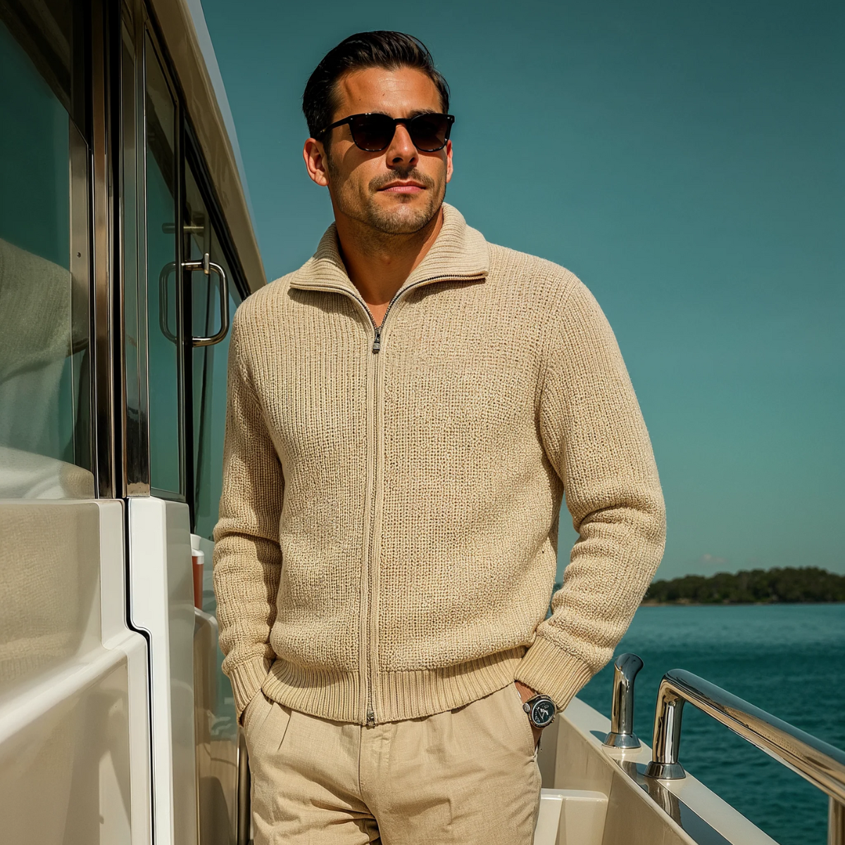 Men’s Full-Zip Cardigan Sweater