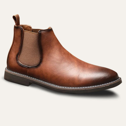 Men’s Polished Leather Chelsea Boots
