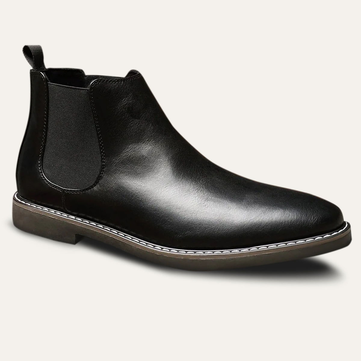 Men’s Polished Leather Chelsea Boots