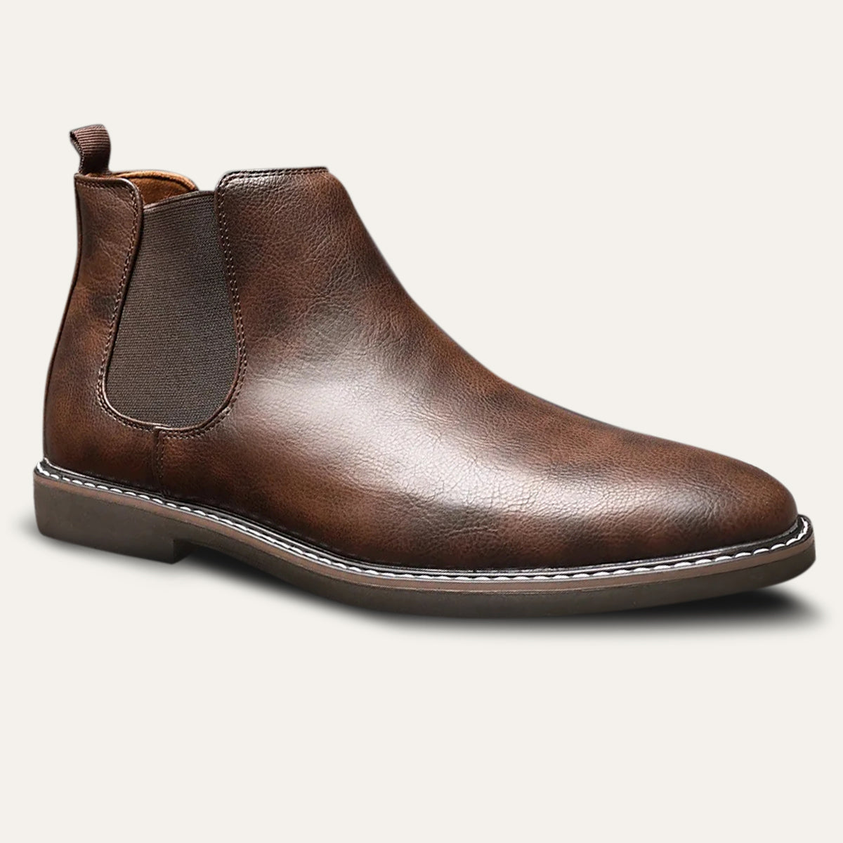 Men’s Polished Leather Chelsea Boots