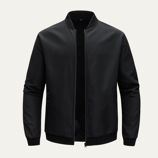 Men’s Minimalist Lightweight Zip Bomber Jacket