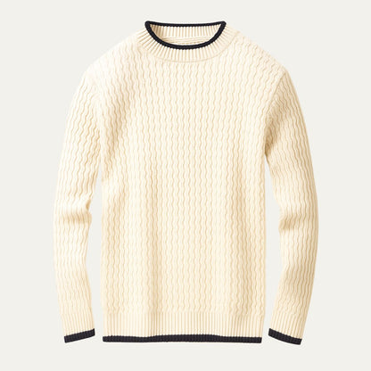 Men’s Textured Mock Neck Sweater