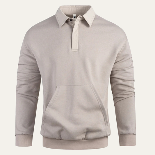 Men’s Casual Rugby Polo Sweatshirt