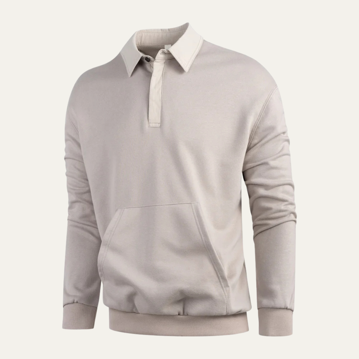 Men’s Casual Rugby Polo Sweatshirt